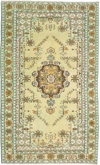 Vintage Turkish Hand-Knotted Rug - 5' 1" x 8' 4" (61" x 100")