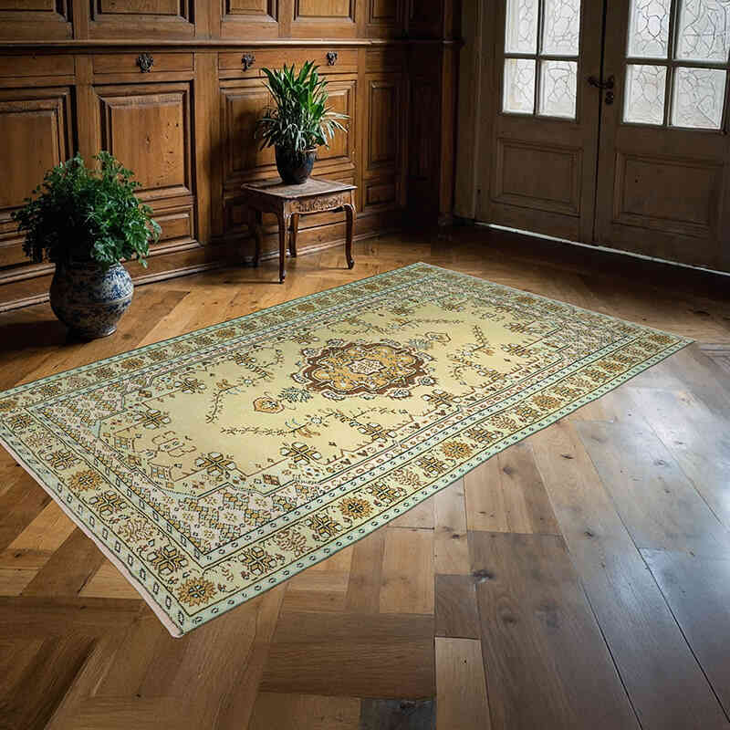 Vintage Turkish Hand-Knotted Rug - 5' 1" x 8' 4" (61" x 100") - K0070407
