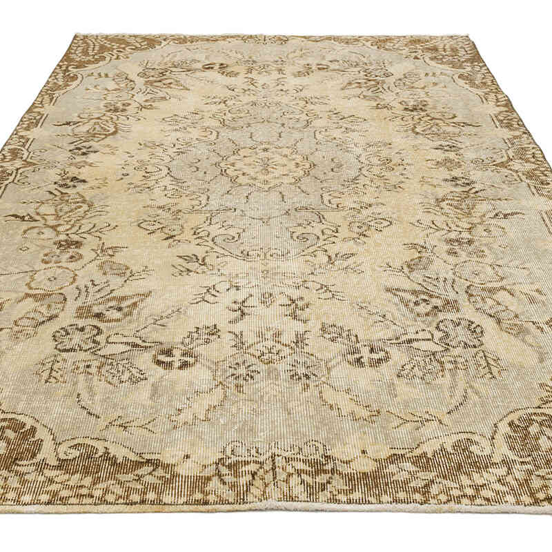 Alfombra Vintage Turca Anudada a Mano - 156 cm x 247 cm - K0070408