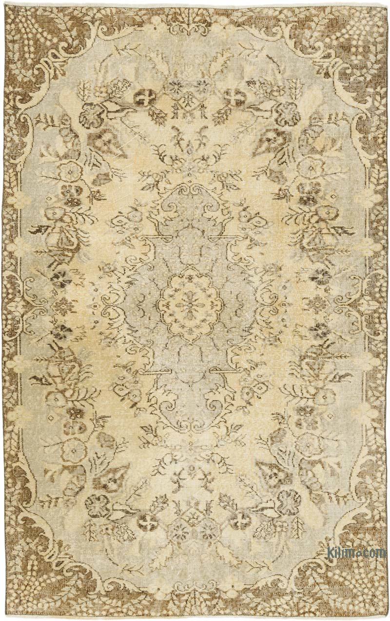 Alfombra Vintage Turca Anudada a Mano - 156 cm x 247 cm - K0070408