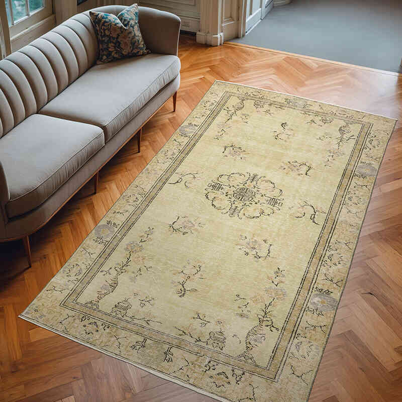 Vintage Turkish Hand-Knotted Rug - 5' 11" x 9' 11" (71" x 119") - K0070409