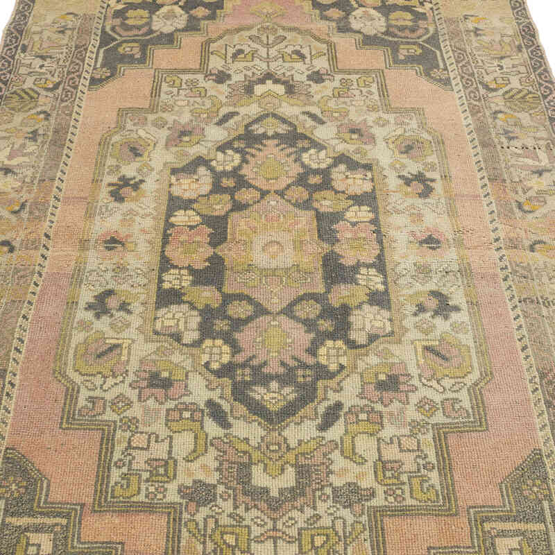 Alfombra Vintage Turca Anudada a Mano - 132 cm x 246 cm - K0070413