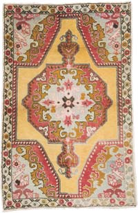 Alfombra Vintage Turca Anudada a Mano - 141 cm x 212 cm