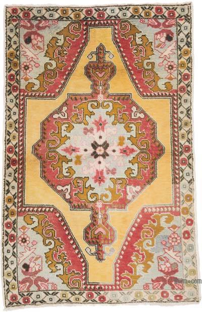 Alfombra Vintage Turca Anudada a Mano - 141 cm x 212 cm