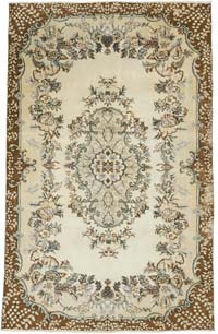 Vintage Turkish Hand-Knotted Rug - 6' 11" x 10' 6" (83" x 126")