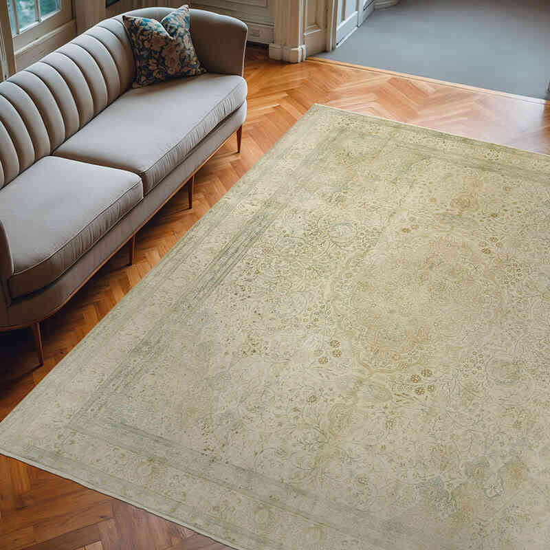 Alfombra Vintage Turca Anudada a Mano - 245 cm x 270 cm - K0070424