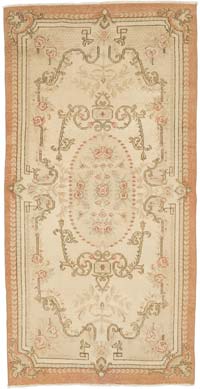 Vintage Turkish Hand-Knotted Rug - 3' 8" x 7' 4" (44" x 88")