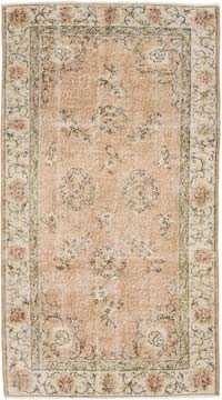 Vintage Turkish Hand-Knotted Rug - 3' 10" x 6' 10" (46" x 82")