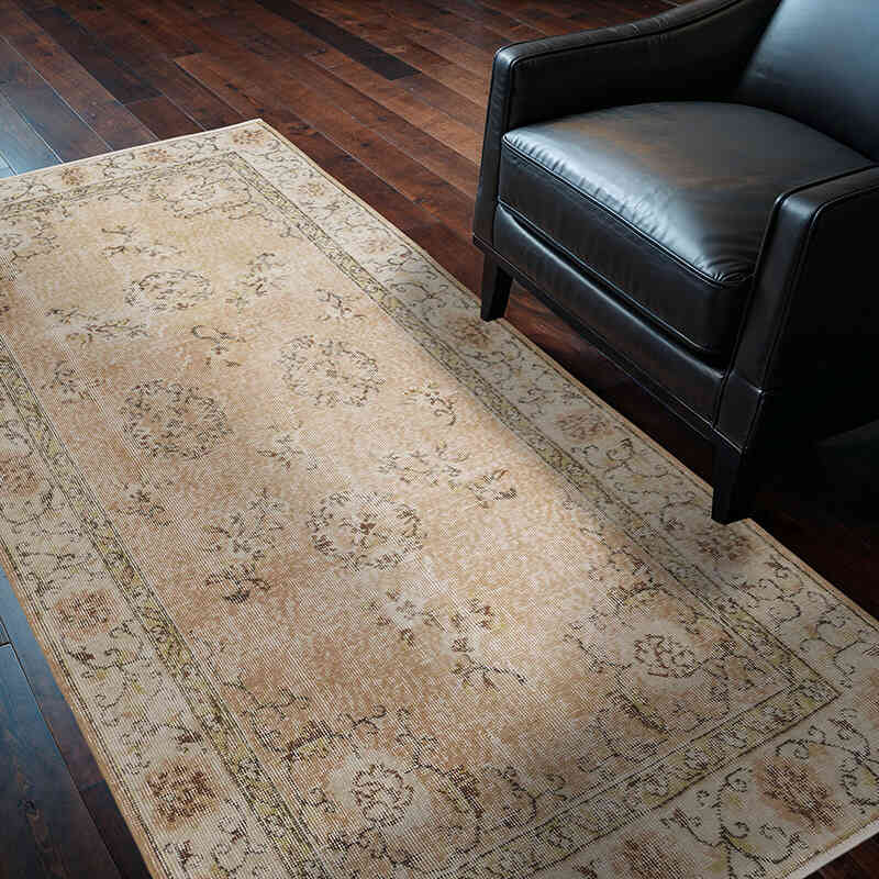 Vintage Turkish Hand-Knotted Rug - 3' 10" x 6' 10" (46" x 82") - K0070427