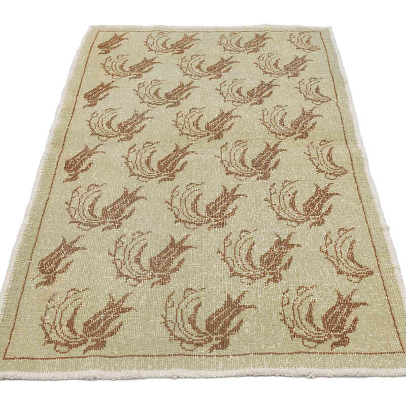 Alfombra Vintage Turca Anudada a Mano - 85 cm x 136 cm - K0070448