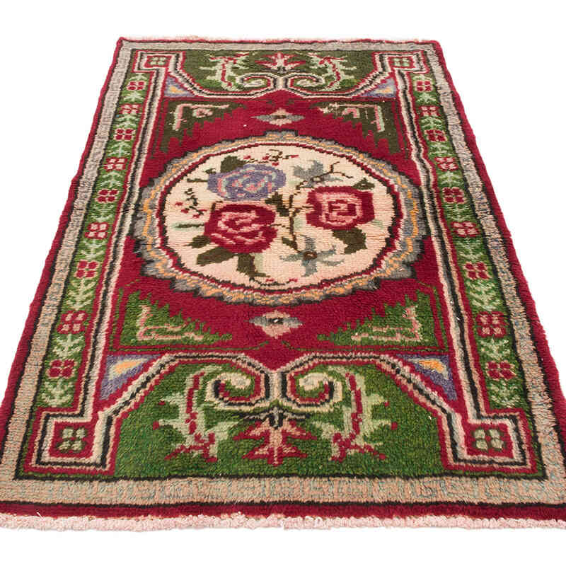 Vintage Turkish Hand-Knotted Rug - 2' 11" x 4' 11" (35" x 59") - K0070451