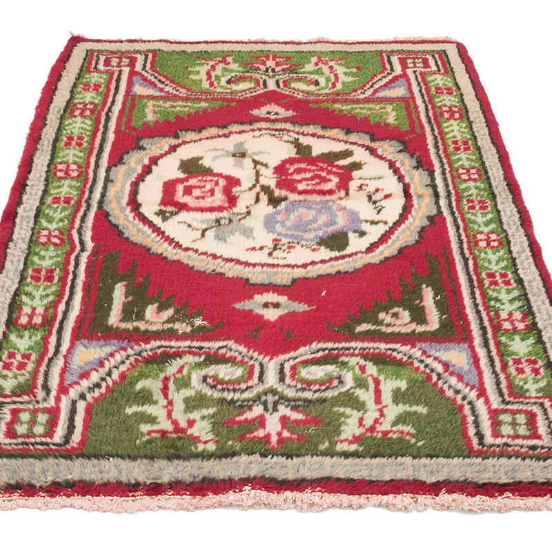 Vintage Turkish Hand-Knotted Rug - 2' 11" x 4' 11" (35" x 59") - K0070451