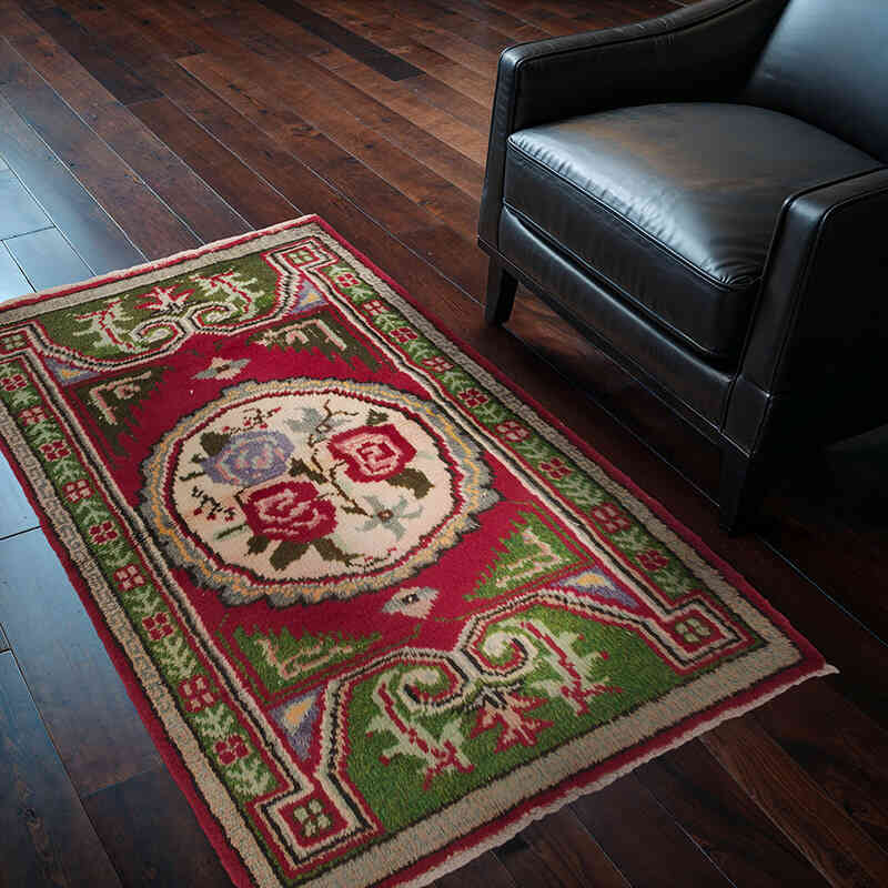 Vintage Turkish Hand-Knotted Rug - 2' 11" x 4' 11" (35" x 59") - K0070451