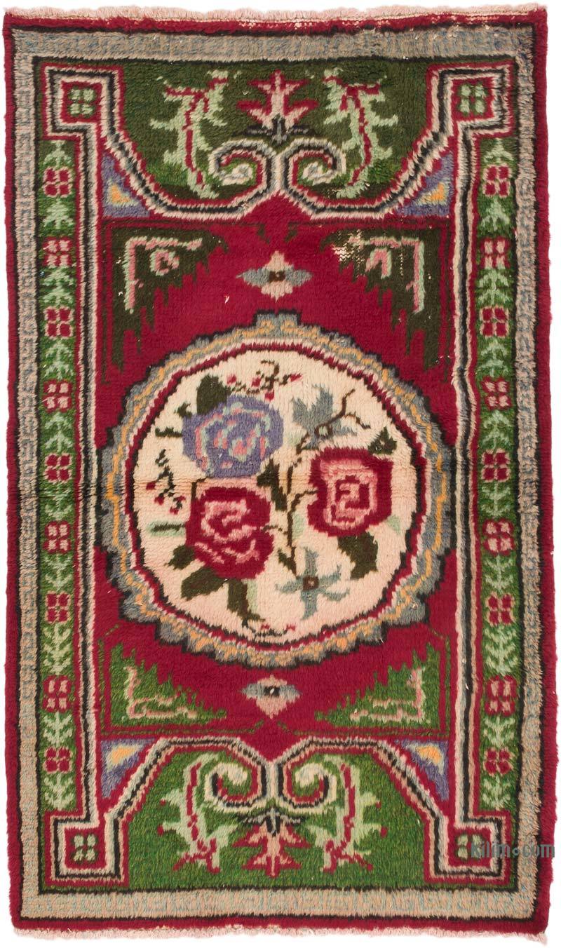 Vintage Turkish Hand-Knotted Rug - 2' 11" x 4' 11" (35" x 59") - K0070451