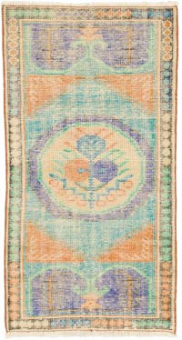 El Dokuma Vintage Halı - 77 cm x 142 cm