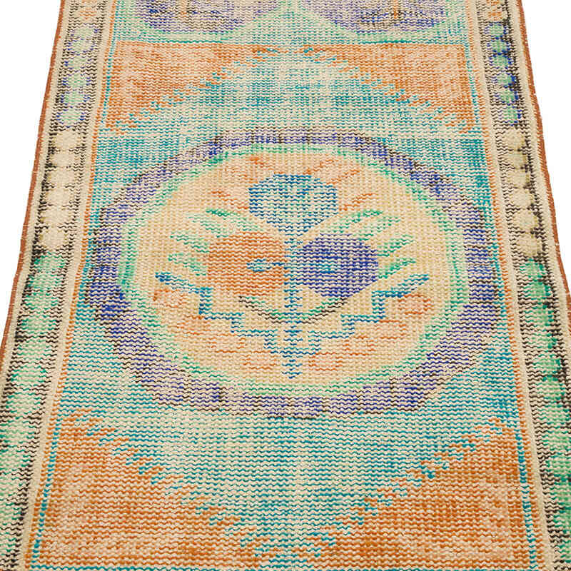 Alfombra Vintage Turca Anudada a Mano - 77 cm x 142 cm - K0070453