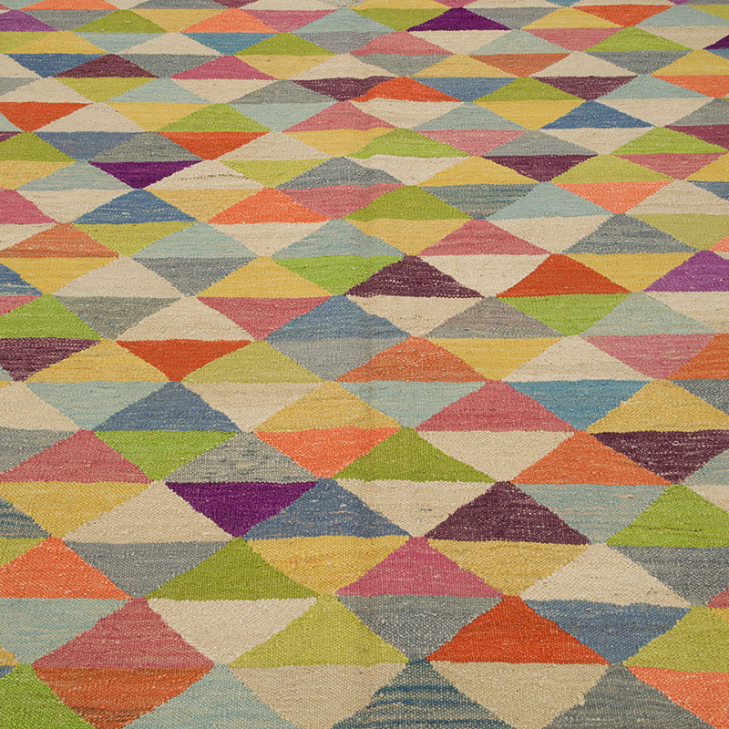 New Turkish Handwoven Kilim Rug - 8' 7" x 10' 10" (103" x 130") - K0070463