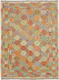 New Afghan Kilim Rug - 8' 4" x 11' 5" (100" x 137")