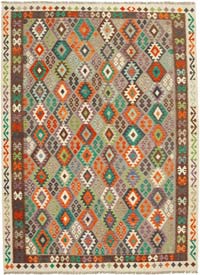 New Afghan Kilim Rug - 8' 6" x 11' 5" (102" x 137")