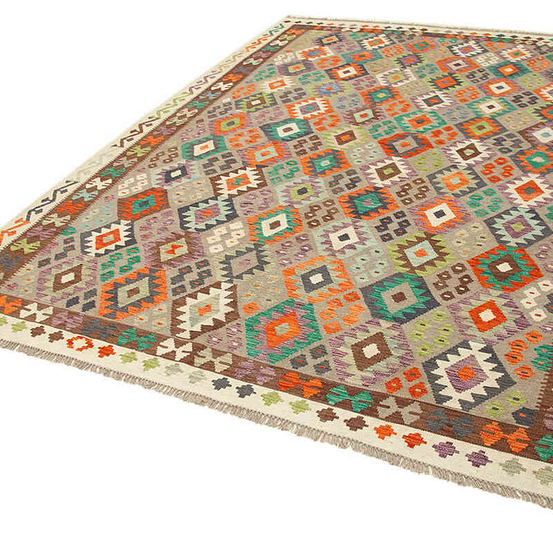 New Afghan Kilim Rug - 8' 6" x 11' 5" (102" x 137") - K0070467