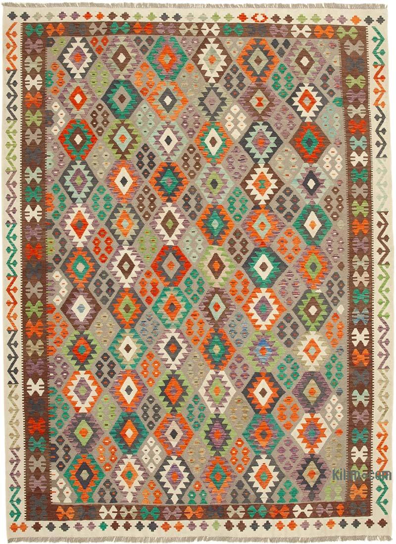 New Afghan Kilim Rug - 8' 6" x 11' 5" (102" x 137") - K0070467