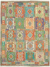 New Afghan Kilim Rug - 8' 7" x 11' 3" (103" x 135")