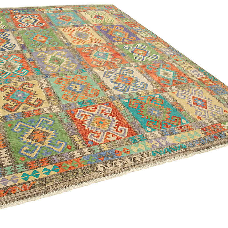 New Afghan Kilim Rug - 8' 7" x 11' 3" (103" x 135") - K0070468