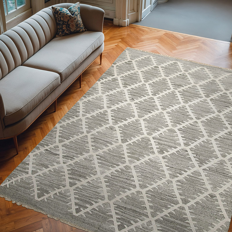 New Turkish Handwoven Kilim Rug - 7' 10" x 10' 5" (94" x 125") - K0070481