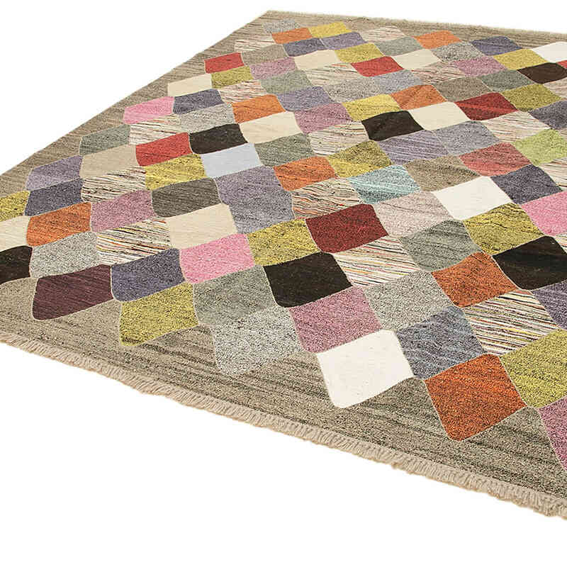 New Turkish Handwoven Kilim Rug - 8' 6" x 10'  (102" x 120") - K0070490