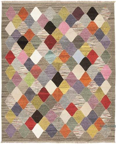 New Turkish Handwoven Kilim Rug - 8' 6" x 10'  (102" x 120")