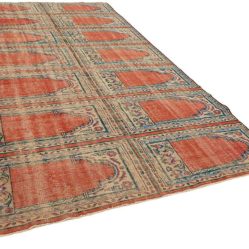 Alfombra Vintage Turca Anudada a Mano - 232 cm x 394 cm - K0070504