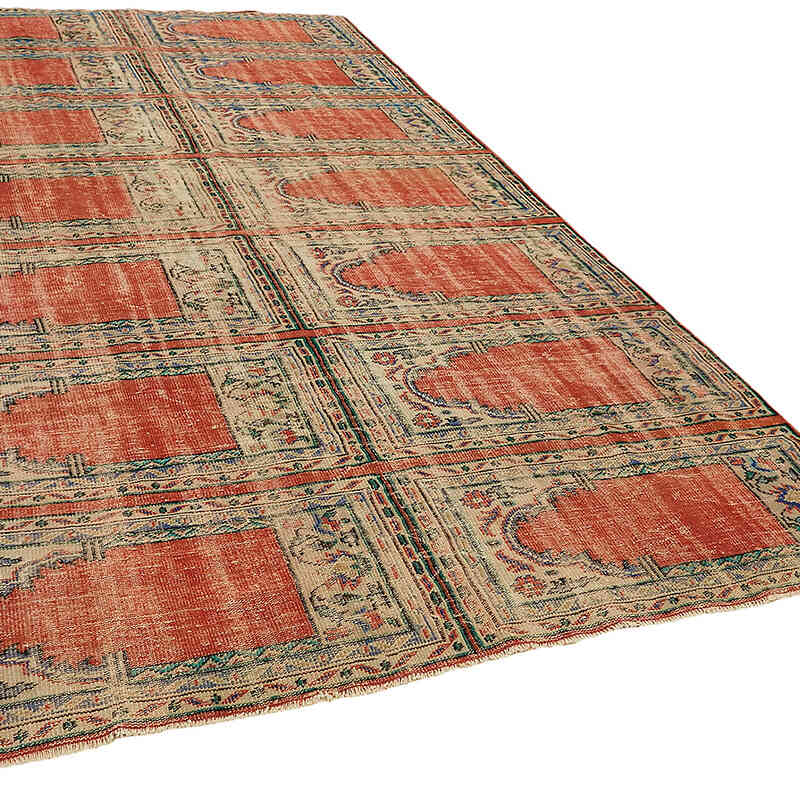 Alfombra Vintage Turca Anudada a Mano - 226 cm x 385 cm - K0070505