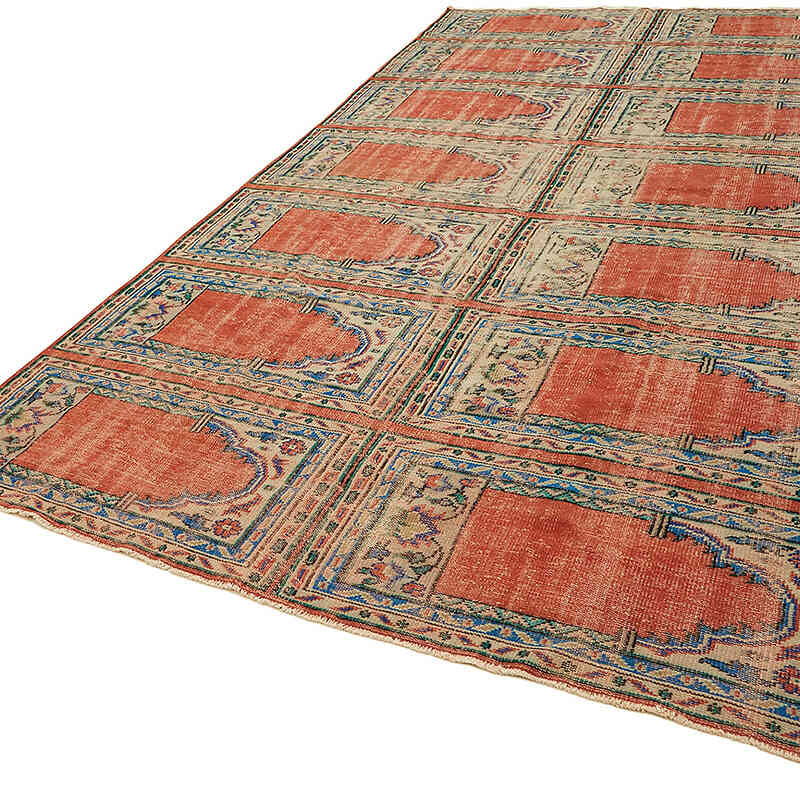 Alfombra Vintage Turca Anudada a Mano - 226 cm x 385 cm - K0070505