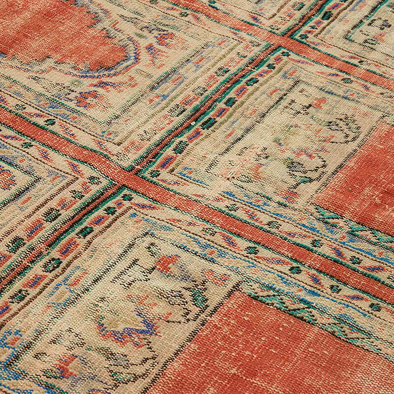 Alfombra Vintage Turca Anudada a Mano - 226 cm x 385 cm - K0070505