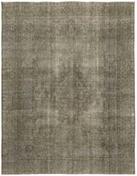 Overdyed Vintage El Dokuma Oryantal Halı - 290 cm x 380 cm