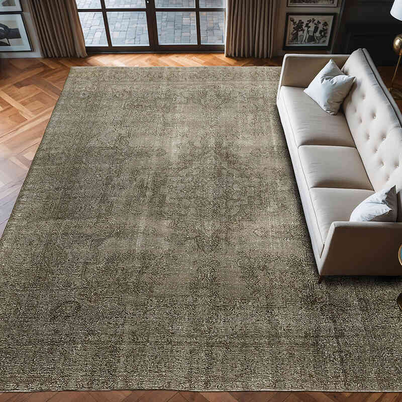 Overdyed Vintage Hand-knotted Oriental Rug - 9' 6" x 12' 6" (114" x 150") - K0070514