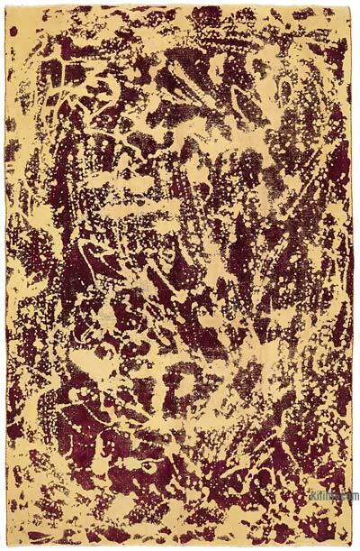 Overdyed Vintage Hand-knotted Oriental Rug - 7' 5" x 11' 3" (89" x 135")