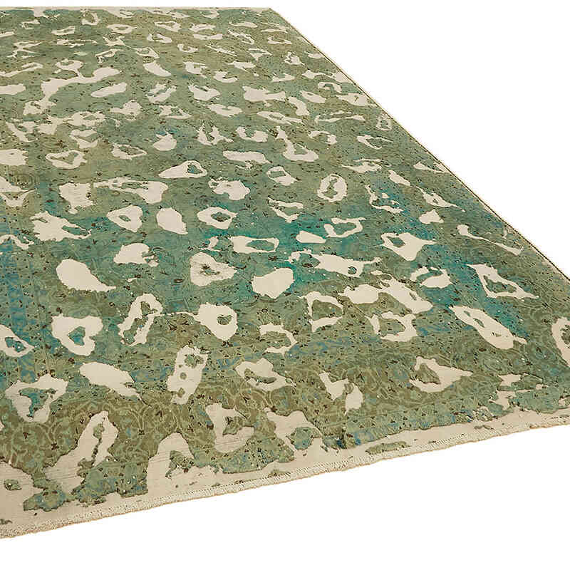 Alfombra Oriental Vintage Teñida a Mano Sobretintada - 235 cm x 344 cm - K0070520