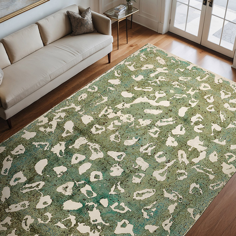 Alfombra Oriental Vintage Teñida a Mano Sobretintada - 235 cm x 344 cm - K0070520