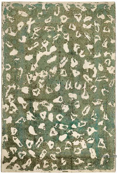 Alfombra Oriental Vintage Teñida a Mano Sobretintada - 235 cm x 344 cm