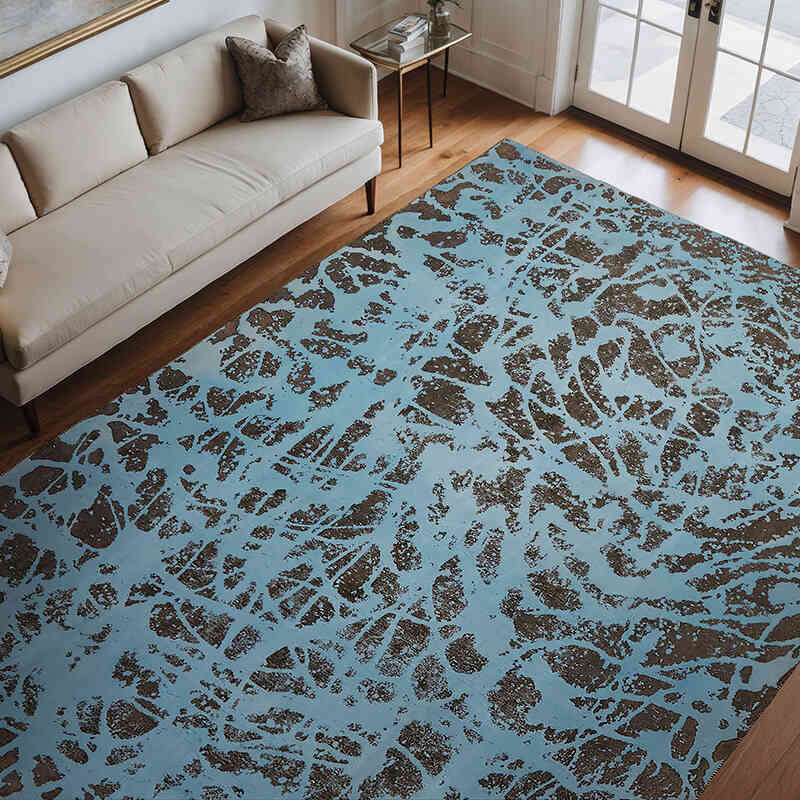 Overdyed Vintage Hand-knotted Oriental Rug - 8' 11" x 12' 2" (107" x 146") - K0070521