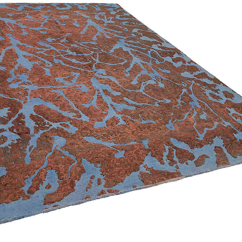 Overdyed Vintage Hand-knotted Oriental Rug - 9' 3" x 12' 9" (111" x 153") - K0070523