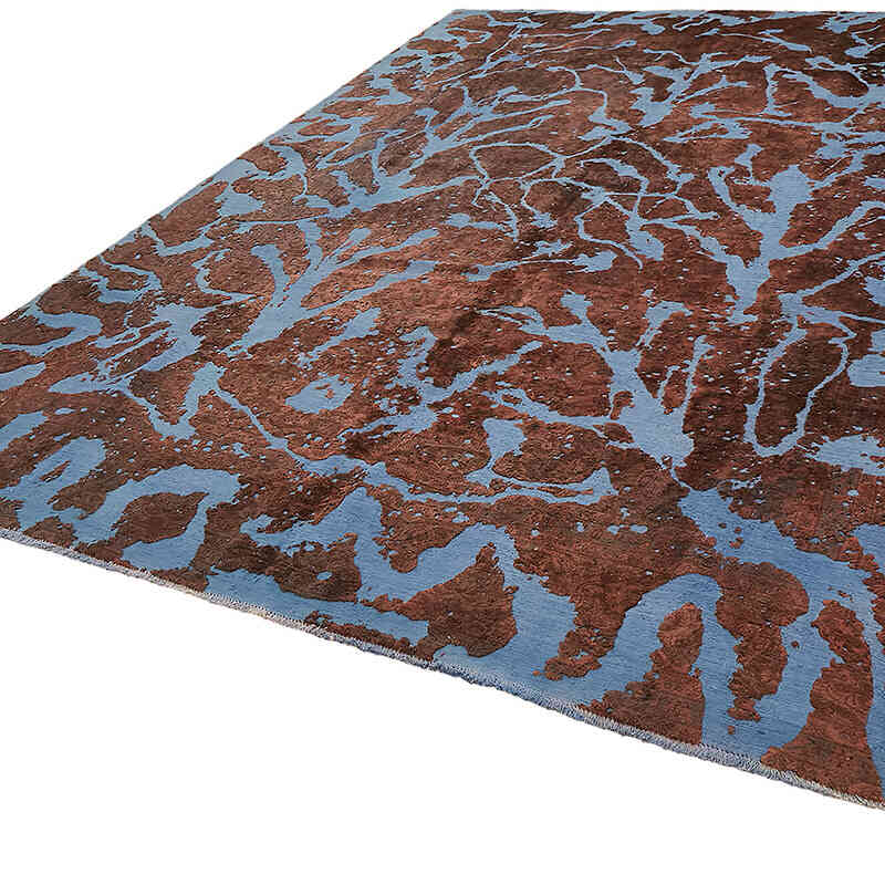 Overdyed Vintage Hand-knotted Oriental Rug - 9' 3" x 12' 9" (111" x 153") - K0070523