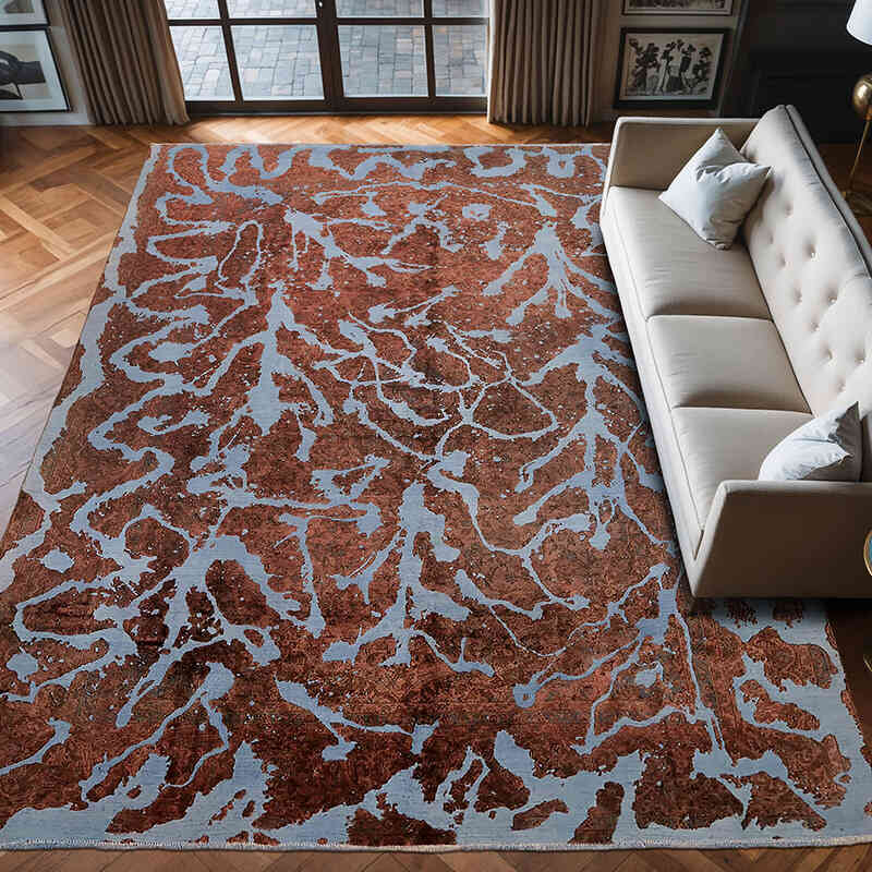 Overdyed Vintage Hand-knotted Oriental Rug - 9' 3" x 12' 9" (111" x 153") - K0070523