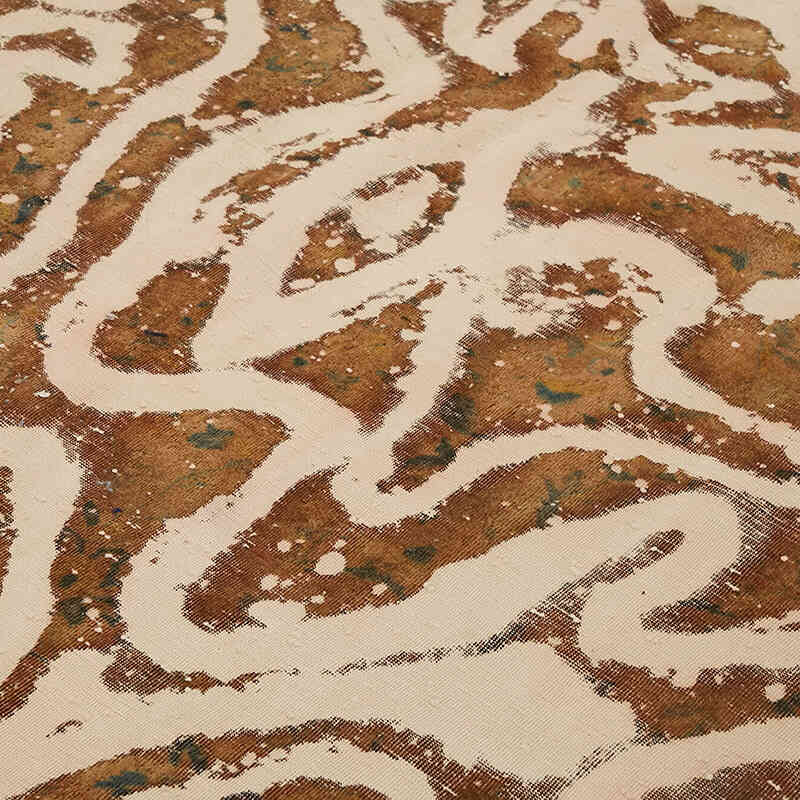 Overdyed Vintage El Dokuma Oryantal Halı - 259 cm x 350 cm - K0070526