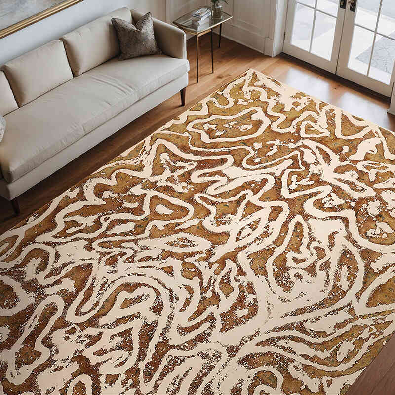 Overdyed Vintage El Dokuma Oryantal Halı - 259 cm x 350 cm - K0070526