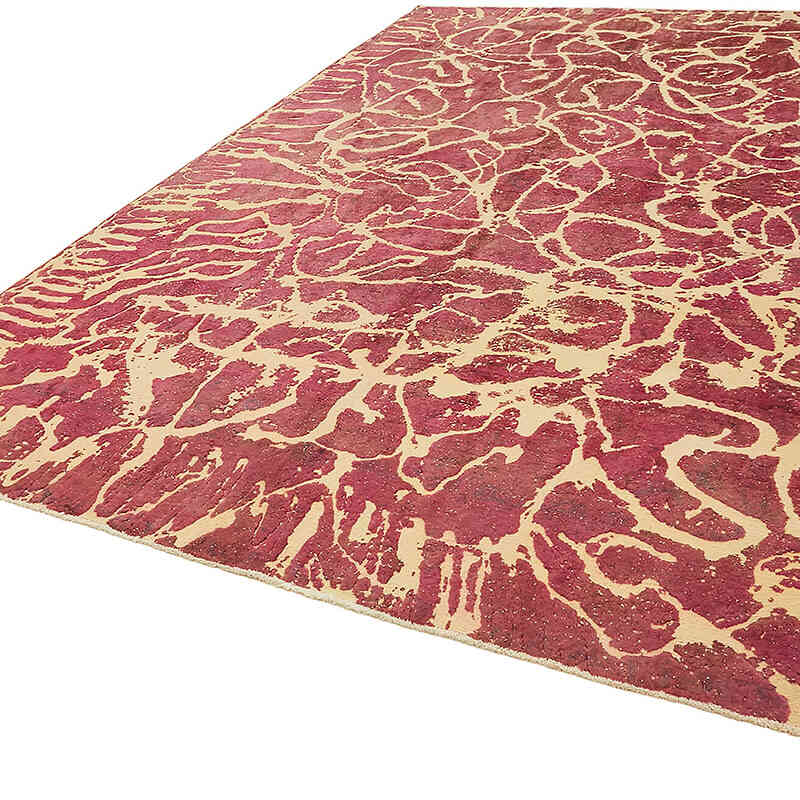 Alfombra Oriental Vintage Teñida a Mano Sobretintada - 280 cm x 390 cm - K0070527