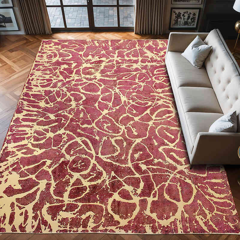 Alfombra Oriental Vintage Teñida a Mano Sobretintada - 280 cm x 390 cm - K0070527