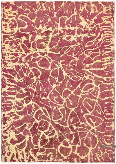 Overdyed Vintage Hand-knotted Oriental Rug - 9' 2" x 12' 10" (110" x 154")