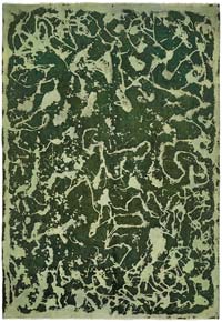 Alfombra Oriental Vintage Teñida a Mano Sobretintada - 262 cm x 374 cm